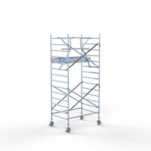 Euroscaffold Rollgerüst Standard 135x190 5,2m Arbeitshöhe einfaches Frontgeländer Rollgerüst Standard 135x190 5,2m Arbeitshöhe einfaches Frontgeländer