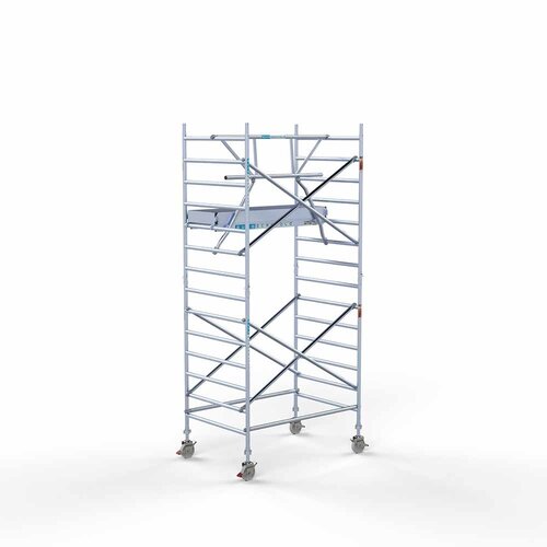 Rollgerüst komplett mit einfachem Frontgeländer 135 x 190 x 5,2 m Arbeitshöhe Euroscaffold Rollgerüst komplett mit einfachem Frontgeländer 135 x 190 x 5,2 m Arbeitshöhe