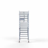 Euroscaffold Rollgerüst komplett mit einfachem Frontgeländer 135 x 190 x 5,2 m Arbeitshöhe