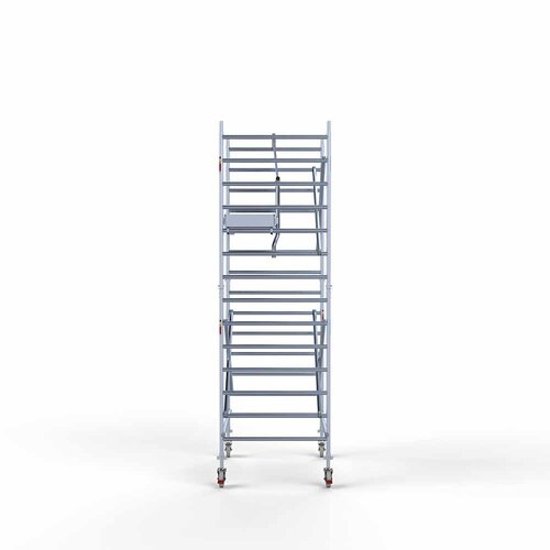 Rollgerüst komplett mit einfachem Frontgeländer 135 x 190 x 5,2 m Arbeitshöhe Euroscaffold Rollgerüst komplett mit einfachem Frontgeländer 135 x 190 x 5,2 m Arbeitshöhe