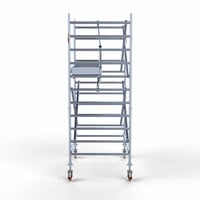 Euroscaffold Rollgerüst komplett mit einfachem Frontgeländer 135 x 190 x 4,2 m Arbeitshöhe