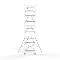 Euroscaffold Rollgerüst komplett 75 x 190 x 10,2m Arbeitshöhe + einfaches Frontgeländer