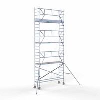 Euroscaffold Rollgerüst komplett 75 x 305 x 8,2 m Arbeitshöhe + einfaches Frontgeländer