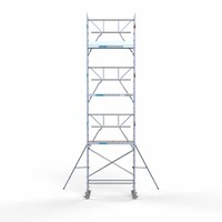 Euroscaffold Rollgerüst komplett 75 x 190 x 8,2m Arbeitshöhe + einfaches Frontgeländer