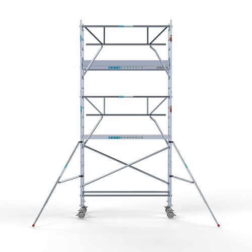 Euroscaffold Rollgerüst komplett 75 x 250 x 6,2 m Arbeitshöhe + einfaches Frontgeländer