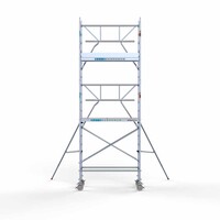 Euroscaffold Rollgerüst komplett 75 x 190 x 6,2m Arbeitshöhe + einfaches Frontgeländer