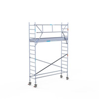 Euroscaffold Rollgerüst komplett 75 x 305 x 5,2m Arbeitshöhe + einfaches Frontgeländer