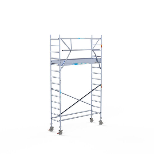 Rollgerüst komplett 75 x 250 x 5,2 m Arbeitshöhe + einfaches Frontgeländer Euroscaffold Rollgerüst komplett 75 x 250 x 5,2 m Arbeitshöhe + einfaches Frontgeländer