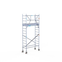 Euroscaffold Rollgerüst komplett 75 x 190 x 5,2m Arbeitshöhe + einfaches Frontgeländer