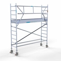 Euroscaffold Rollgerüst komplett 75 x 305 x 4,2m Arbeitshöhe + einfaches Frontgeländer