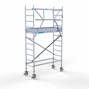 Euroscaffold Rollgerüst komplett 75 x 190 x 4,2m Arbeitshöhe + einfaches Frontgeländer Euroscaffold Rollgerüst komplett 75 x 190 x 4,2m Arbeitshöhe + einfaches Frontgeländer