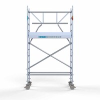 Euroscaffold Rollgerüst komplett 75 x 190 x 4,2m Arbeitshöhe + einfaches Frontgeländer