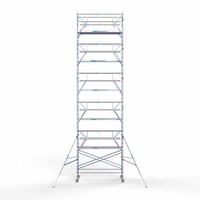 Euroscaffold Rollgerüst Double Front Guardrail 135 x 305 x 12,2 m Arbeitshöhe