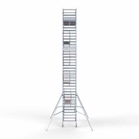 Euroscaffold Rollgerüst Double Front Guardrail 135 x 305 x 12,2 m Arbeitshöhe