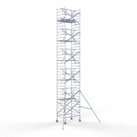 Euroscaffold Rollgerüst Single 135 x 190 x 12,2 m Arbeitshöhe
