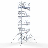 Euroscaffold Rollgerüst Double Front rail 135 x 250 x 10,2 m Arbeitshöhe