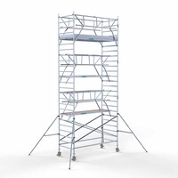 Euroscaffold Rollgerüst komplett 135 x 305 x 8,2 m Arbeitshöhe inkl. doppeltem Frontgeländer