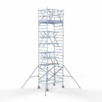 Euroscaffold Rollgerüst komplett 135 x 190 x 8,2 m Arbeitshöhe inkl. doppeltem Frontgeländer