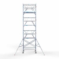 Euroscaffold Rollgerüst komplett 135 x 190 x 8,2 m Arbeitshöhe inkl. doppeltem Frontgeländer