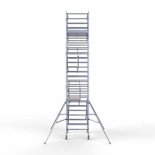 Rollgerüst komplett 135 x 190 x 8,2 m Arbeitshöhe inkl. doppeltem Frontgeländer Euroscaffold Rollgerüst komplett 135 x 190 x 8,2 m Arbeitshöhe inkl. doppeltem Frontgeländer