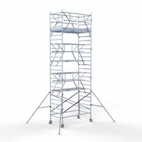 Euroscaffold Rollgerüst komplett 135 x 250 x 8,2 m Arbeitshöhe inkl. doppeltem Frontgeländer