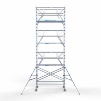 Euroscaffold Rollgerüst komplett 135 x 250 x 8,2 m Arbeitshöhe inkl. doppeltem Frontgeländer