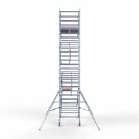 Euroscaffold Rollgerüst komplett 135 x 250 x 8,2 m Arbeitshöhe inkl. doppeltem Frontgeländer