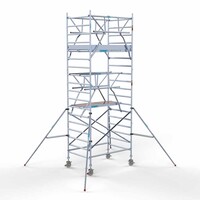 Euroscaffold Rollgerüst komplett 135 x 190 x 6,2 m Arbeitshöhe inkl. doppeltem Frontgeländer