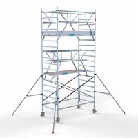 Euroscaffold Rollgerüst komplett 135 x 250 x 6,2 m Arbeitshöhe inkl. doppeltem Frontgeländer