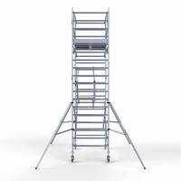 Euroscaffold Rollgerüst komplett 135 x 250 x 6,2 m Arbeitshöhe inkl. doppeltem Frontgeländer