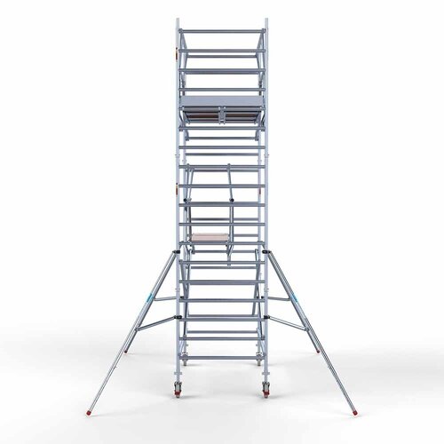 Rollgerüst komplett 135 x 250 x 6,2 m Arbeitshöhe inkl. doppeltem Frontgeländer Euroscaffold Rollgerüst komplett 135 x 250 x 6,2 m Arbeitshöhe inkl. doppeltem Frontgeländer