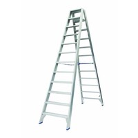 Solide Doppeltreppe 2x10 Stufen (max. Arbeitshöhe 4,50 m)