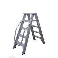 Solide Doppeltreppe 2x10 Stufen (max. Arbeitshöhe 4,50 m)