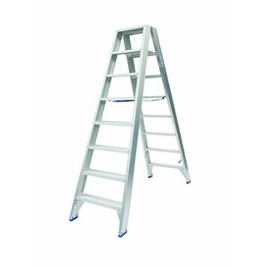Solide Doppeltreppe 2x8 Stufen (max. Arbeitshöhe 4 m)