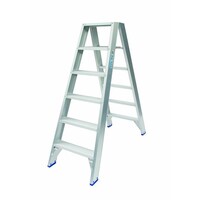 Solide Doppeltreppe 2x6 Stufen (max. Arbeitshöhe 3,50 m)