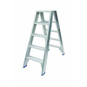 Solide Doppeltreppe 2x5 Stufen (max. Arbeitshöhe 3,25 m)