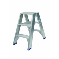 Solide Doppeltreppe 2x3 Stufen (max. Arbeitshöhe 2,75 m)