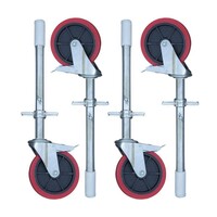 Euroscaffold Lenkrollen mit Gummiprofil auf Stahlspindel max. 300 kg pro Rolle