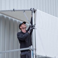 Euroscaffold Rollgerüst Regendurchlässiges Arbeitszelt 250 cm