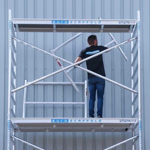 Euroscaffold Basis-Rollgerüst 75 x 305 x 8,2 m Arbeitshöhe