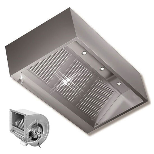 Doosmodel afzuigkap met motor 1000x900x460 mm