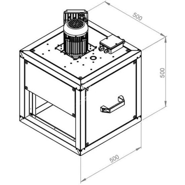 Ruck Ruck afzuigbox buitenopstelling tot 120°C EC (MPC 400 EC TI 30) Ø400mm – 6210 m3/h
