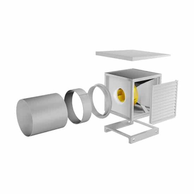 Ruck Ruck afzuigbox met AC motor (MPC 560 D4 T40) Ø550mm – 13060 m3/h