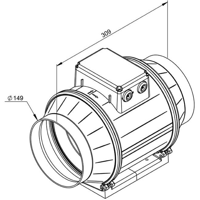 Ruck Etamaster EC buisventilator EM 250 EC 02– 2175 m3/h