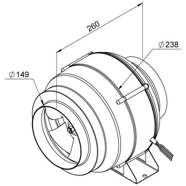 Ruck Etaline buisventilator EL 150L E2 01 – 770 m3/h