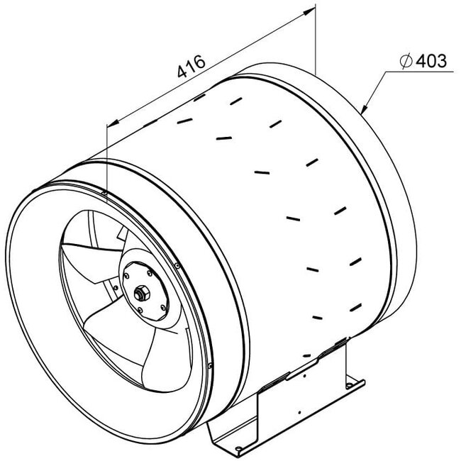 Ruck Etaline buisventilator stuurbaar via frequentie EL 400 D2 01 – 6850 m3/h