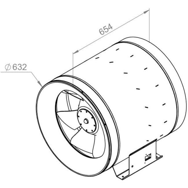 Ruck Etaline buisventilator stuurbaar via frequentie EL 630 D4 03 – 16250 m3/h