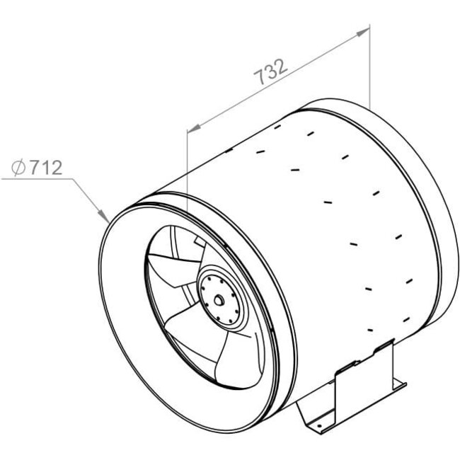 Ruck Etaline buisventilator stuurbaar via frequentie EL 710 D4 02 – 23140 m3/h