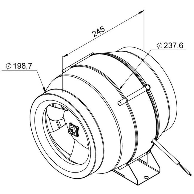 Ruck Etaline buisventilator EL 200L E2 01 – 880 m3/h