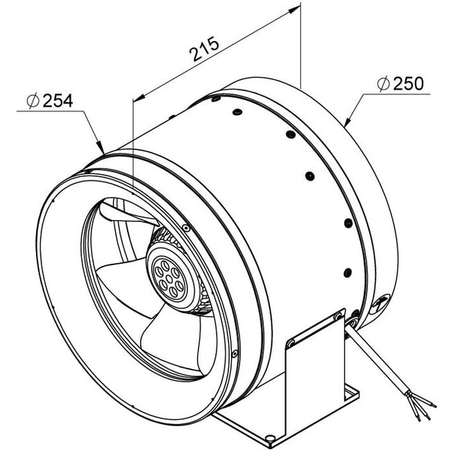Ruck Etaline buisventilator EL 250 E2 06 – 1625 m3/h